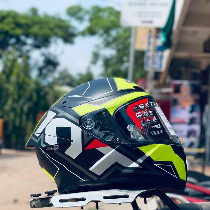 KYT TT-Course Electron Matt Black Yellow Helmet – Lk Bikers House