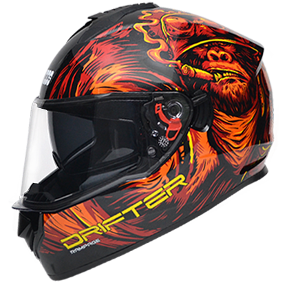 STUDDS DRIFTER D3 DECOR-BLACK RED N10