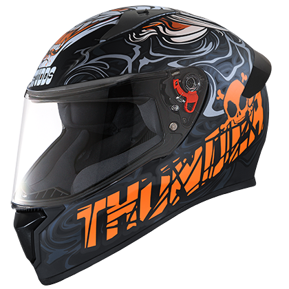 THUNDER D9 DECOR WITH MIRROR VISOR-D9 MATT BLACK N10