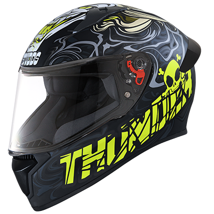 THUNDER D9 DECOR WITH MIRROR VISOR-D9 MATT BLACK N5