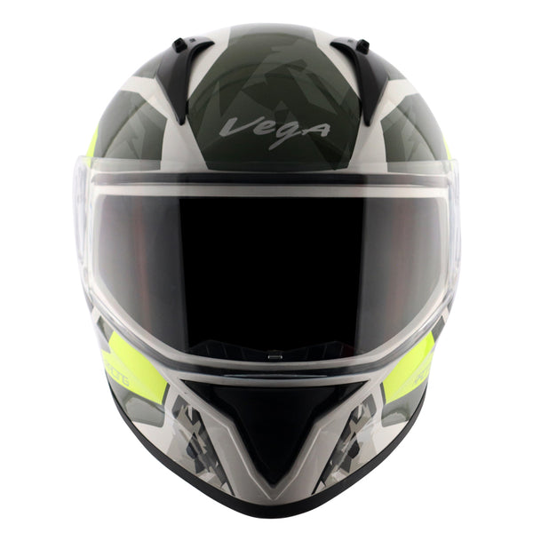 Bolt Rapid White Neon Yellow Helmet